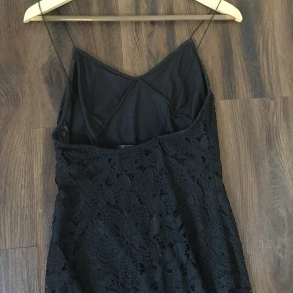 Jhene Aiko Lovers & Friends Black Reflections Maxi Lace Dress Small - Picture 8 of 9